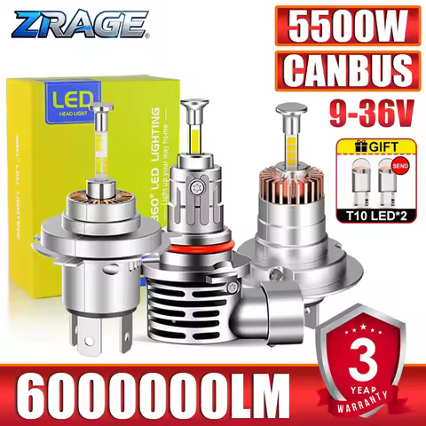 H4 H7 H11 LED Headlights CANBUS H1 H3 H8 H9 HB3 HB4 9005 9006 1:1 Size Mini 360 Car LED Bulbs 5500W 