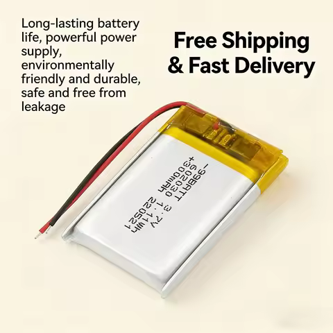 602030 3.7 V 300 mAh Lithium Polymer Battery with 2 Wires for TWS Charging Box Mini Fan GPS LED Ligh