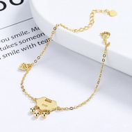 Simple Bell ins Lock Pure Match 925 Bracelet Female Style Hand Silver Gift Peace Auspicious Cloud Wh