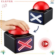 CLEVERHD Game Answer Buzzer, ABS Trivia Quiz Red Game Buzzer, Durable Sounding Toy with Sound Light 