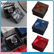 LUOLVUO Gift Packing Box, Bowknot Design Dustproof Watch Box, Multi-functional Square Jewelry Packin