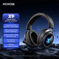 MCHOSE | MCHOSE X9 Wireless Gaming Headset 53mm Drivers C-Media Chip 7.1 Surround 2000mAh RGB Detach