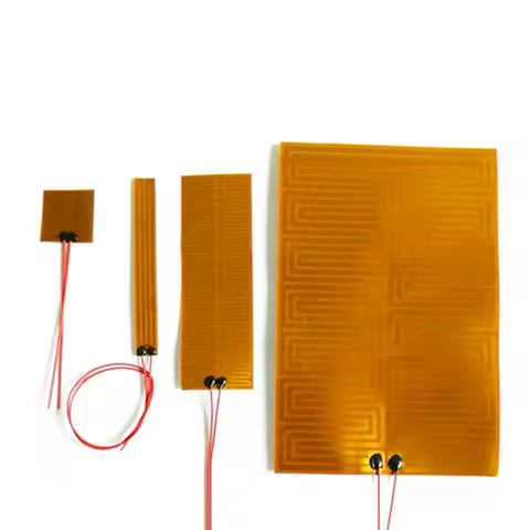 10-300mm 5v, 6v, 12v, 24v Rectangle Flexiable Eeletric Polyimide Film Heater Heating element for Ele