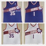 Same Day DeliverySuns Suns 1 book Booker 35 Durant Durant Jersey Retro Basketball Uniform