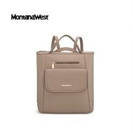 Montana West รุ่น Backpack กระเป๋าเป้ กระเป๋าสะพายหลัง สำหรับผู้หญิง กระเป๋าหนัง PU แบบเรียบ