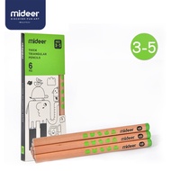Mideer Wooden Thick Triangular Kids Pencils 4B ( 3Y-5Y ) Pencil 4B Pencil for Kids