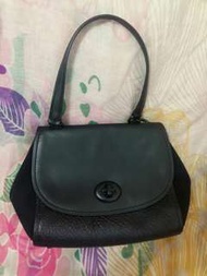 Coach 黑色真皮手袋