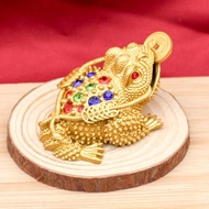 Chinese Fortune Frog Feng Shui Lucky Hollow Three Money Home Office Toad Legged Business D7s3