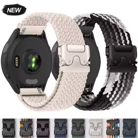 Braided Nylon Strap For Garmin Forerunner 965 265 165 55 255 Music Parachute Buckle Watchband Garmin