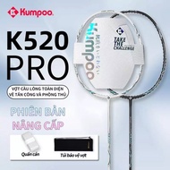 Genuine Kumpoo K520 pro badminton racket carbon 4U G5 fully pre-tensioned, free handle wrap, racket 