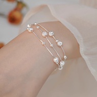 Lắc tay thời trang ba vòng bạc S925 thanh lịch phong cách hàn sang trọng LT212 - Phụ Kiện Thời Trang