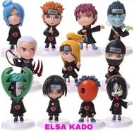 Naruto akatsuki chibi figure doll toy set