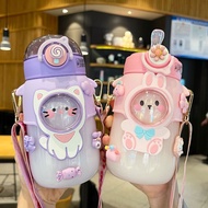 Children Water Cup Cute Straw Cup ins High-Appearance 2022 New Portable Plastic Shock-resistant Scho