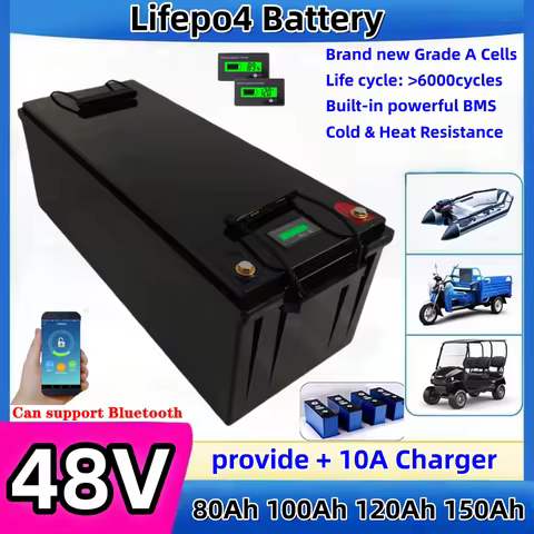 HC_LIFEPO4 48V 80Ah 100Ah 120Ah 150Ah LiFepo4 Lithium Battery for Waterproof 5KW Motorhome Solar Sto