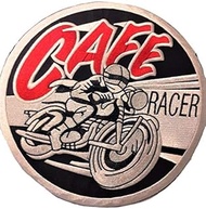 b2see Vintage Cafe Racer Large Embroidered Sew-On Patch 24 cm