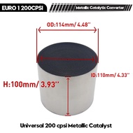 114*100MM Catalytic Converter EURO 1 200 CPSI Universal Metallic Three Way Catalytic Converter Catal