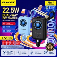 3C Certified】Awei P23K 10000mAh Powerbank 22.5W Fast Charging Power Bank Mini Pawer Bank Awei Powerb