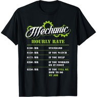 Car Mechanic Hourly Rate Fathers Day   T-Shirt