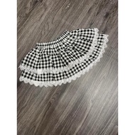 CV02-CHEDED SKIRT WITH LACE, SOFT KATE FOR KIDS 9-35KG