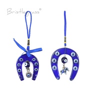 BRISTLEGRASS Turkish Blue Evil Eye Horseshoe Resin Wall Hanging Pendants Pendulum Amulets Lucky Charms Blessing Protection Decor