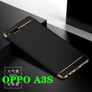 Case OPPO A3s เคสออฟโป้ เอ3s เคสกันกระแทก เคสประกบหัวท้าย แบบไม่หนา สีเมทัลลิค เคสหัว-ท้าย