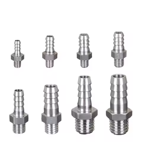 M3 M4 M5 M6 M8 M10 M12 M14 M16 Metric Male To 3 4 5 6 8 10 12 mm Hose Barb Nipple 304 Stainless Stee