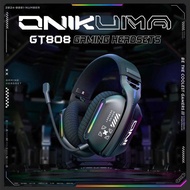 ONIKUMA GT808 Tri-mode RGB Lighting 2.4G Wireless Gaming PC Wired Desktop with Headset Ultra Long Li
