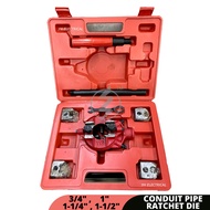 [NEW MODEL] 3/4" , 1" , 1-1/4" , 1-1/2" CONDUIT PIPE MANUAL RATCHET GI DIES SET