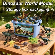 [Storage Box] 58Pcs Kid Dinosaur Toy Animal Toy Set Farm Animal Wild Animal Model Set For Kid