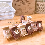 Crab claw hairpin (1 piece), hottrend beautiful Korean women's hairpin, 3-tooth rake, 5 plastic teet