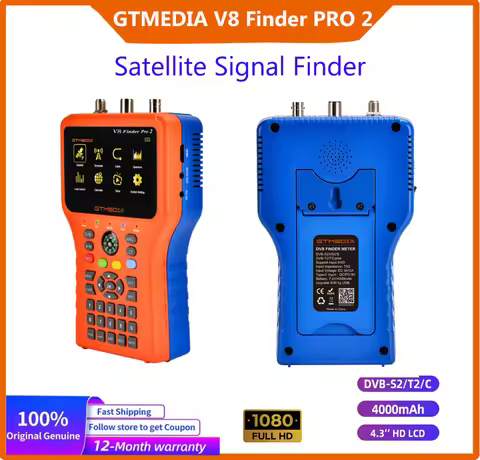 GTMEDIA V8 Finder Pro2 Satellite Signal Finder Meter DVB-S2/T2/C Combo HD Digital Satfinder H.265 HE