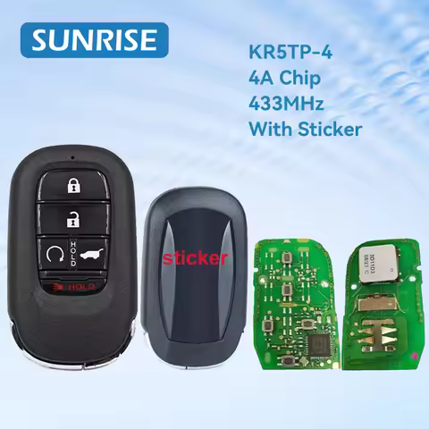 KR5TP-4 433MHz Smart Remote Car Key For Honda Accord Civic Pilot HR-V CR-V 2022 2023 2024 Smart Key 