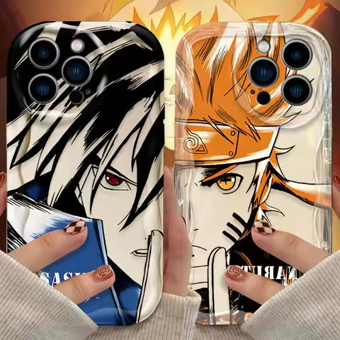 N-Narutos Wave Case for iPhone 16 E 15 Pro Max 14 13 12 Mini 11 Pro Max XS X 8 7 Plus Liquid Silicon