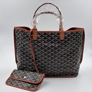 實照拍攝全新自售附購證 GOYARD 雙面皮革包 Anjou PM小號包