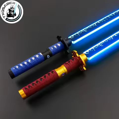 TXQSABER Katana Metal Lightsaber Colors Changing Gesture Ignition Bluetooth Heavy Dueling Laser Swor