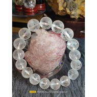 Clear Quartz Bracelet with 6 words Mantra