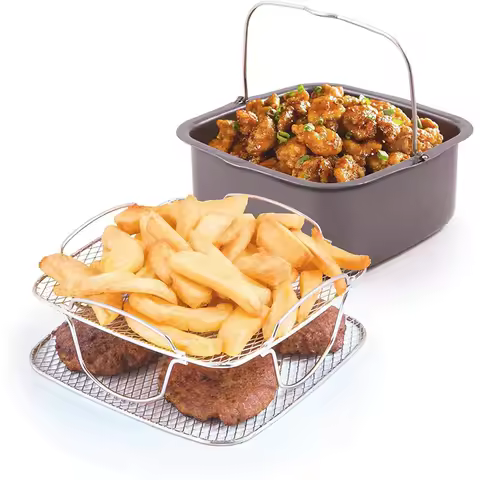 Air Fryer Baking Accessories Set Wire Oven Grill Rack for 3-5.8QT COSORI Gowise Phillips Ninja Cozyn