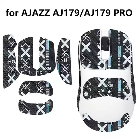 For AJAZZ AJ179/AJ179 Pro Mouse， Anti-Slip Sweat-Absorbent Grip Tape & Smooth Skates， Professional E