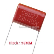 5pcs CBB Capacitor 335J 400V 335 3.3Uf CBB21 CBB22 335J400V Metallized Polypropylene Film Capacitor 