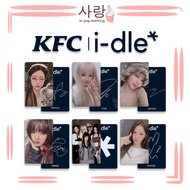 6pcs (G)I-dle《KFC x I-DLE》Card Set Collection Kpop Soojin Jeon So-yeon Minnie Song Yuqi Cho Mi-yeon