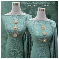 KAIN PASANG JACQUARD FLOWER EMBOSS SETAMODA PLAIN PREMIUM KAIN ELA SATIN SILK SUTERA GUANGZHOU BAJU 