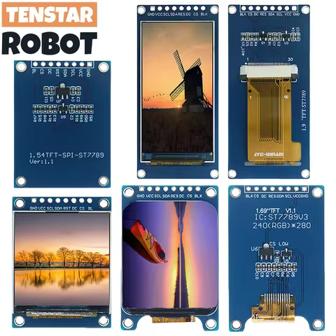 Display Module 1.54 1.69 1.9 Inch All Color Full View HD IPS TFT Screen SPI Interface ST7789 Control