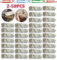 【HOT】 Natural White Sage Bundle Smudge Sticks Pure Leaf Smoky Indoor Purification Incense Home Clean
