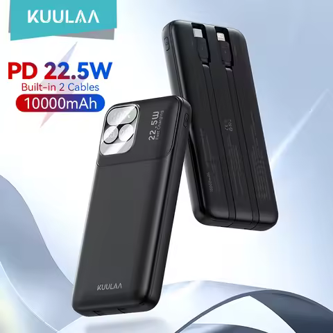 KUULAA Power Bank 10000mAh PD 22.5W Fast Charging Phone External Battery Powerbank Charger for Xiaom