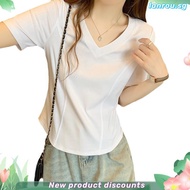 Eyouth 13107 Women’s V-Neck T-Shirt - Soft, Comfortable, and Stylish Top