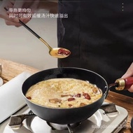 Factory Direct Supply Zhangqiu Iron Pot Big Belly Small Milk Boiling Pot  Non-Stick Pan without Coat