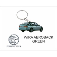 proton wira aeroback green keychain 2d