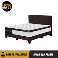 LIVING MALL Parker Series Fabric Divan Bed Frame In Single Super Single Queen And King Size