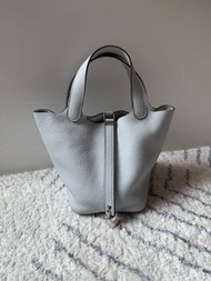 Hermes Picotin 18 聖杯藍銀扣