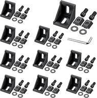 GETLITOOL Aluminium Profile Angle Mounting Material, 10-Piece Aluminium Profile 40 x 40 Groove 8 Ang
